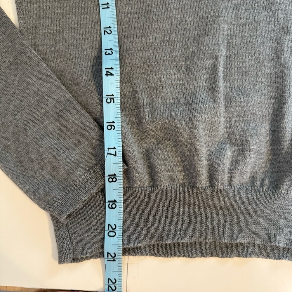 Ann Taylor Loft Vintage Wool Cashmere Blend Long Sleeve Gray Fair Isle Sweater - Picture 9 of 9